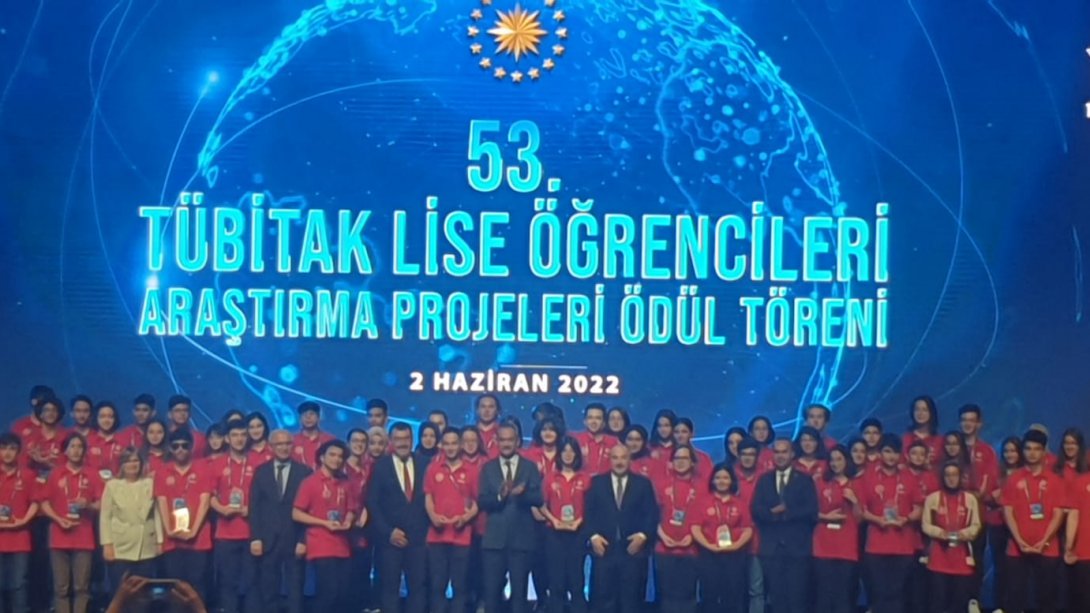 53.TÜBİTAK Liselerarası Proje Yarışması'nda Övgü Terzibaşıoğlu Anadolu Lisesi Türkiye 3.sü oldu